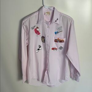 Tia’s Vintage Pink Sock‎ Hop 1950’s Button Down